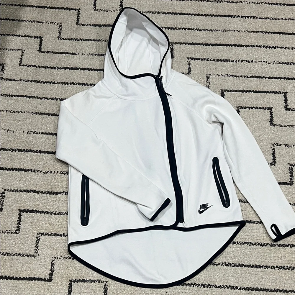 Nike White Hoodie with Black Accents